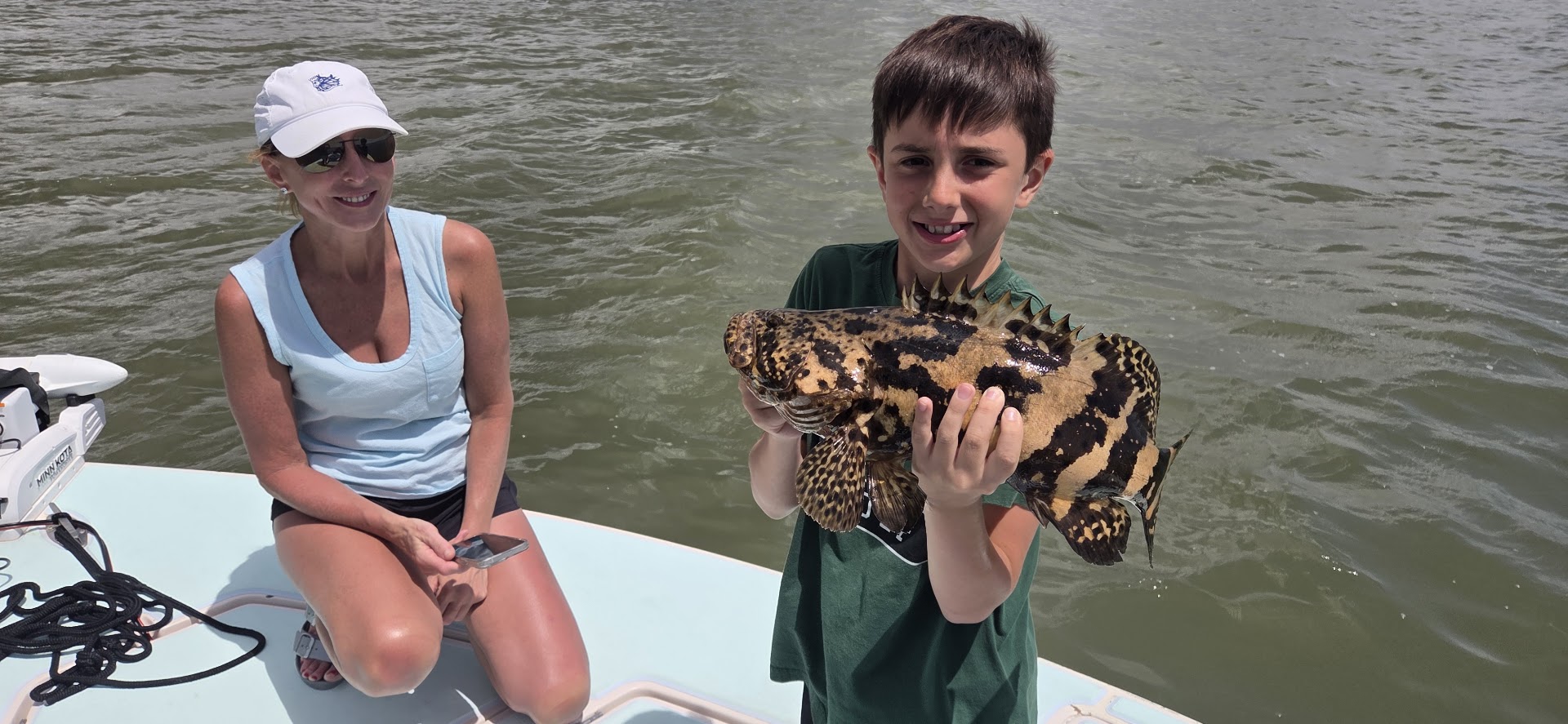 Goliath grouper caught during fishing charter in Naples FL