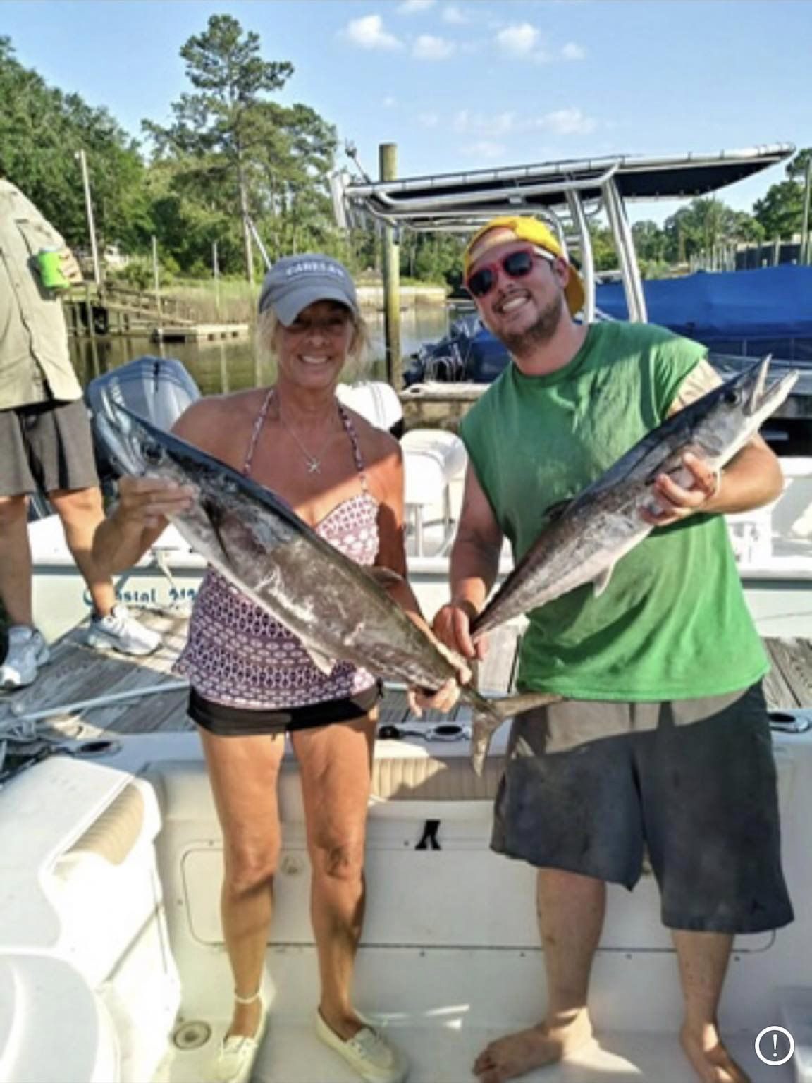 Two blue marlin, each measuring 27 inches, caught while fishing in North Myrtle Beach.