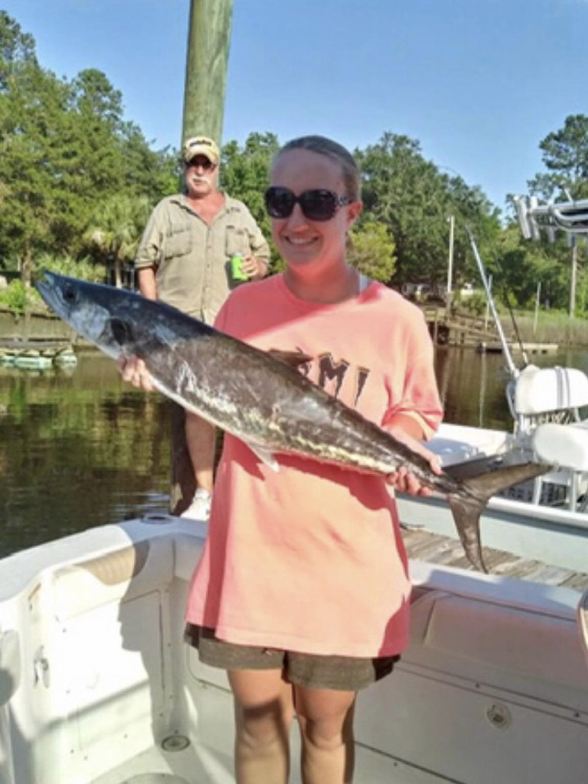 A large great barracuda fish caught in SC
