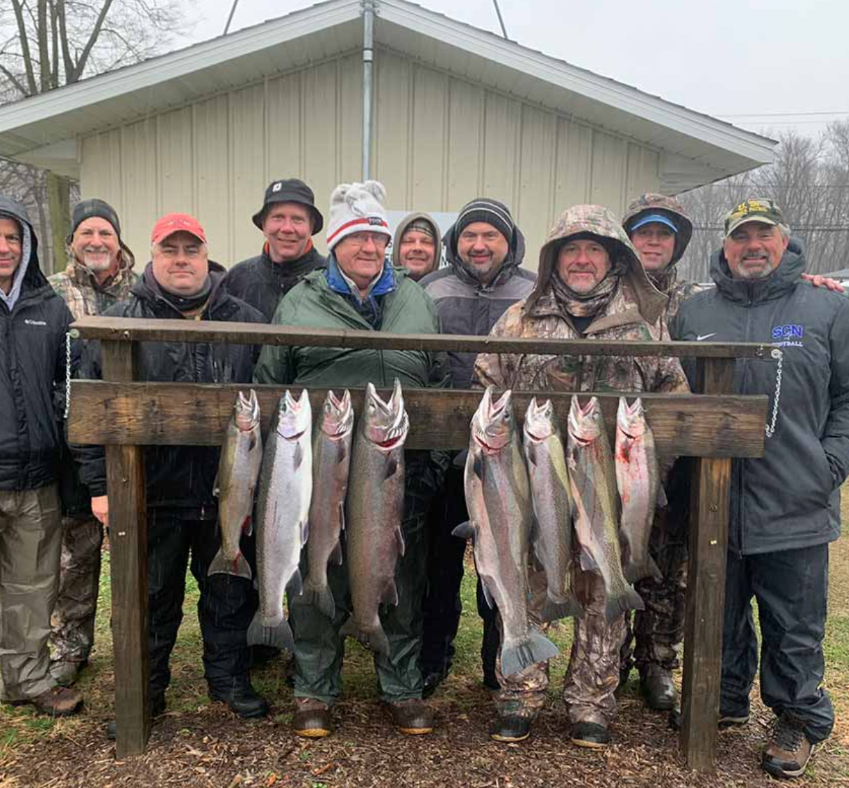 7 rainbow trout caught in Cassopolis