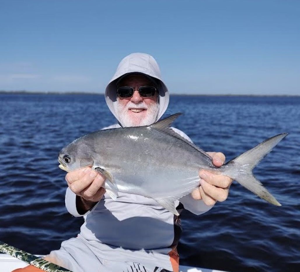Photograph of a Florida Pompano fish caught while fishing in FL