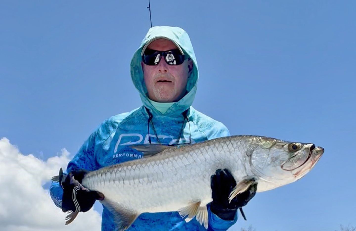 Huge tarpon fish caught while fishing in Cape Coral