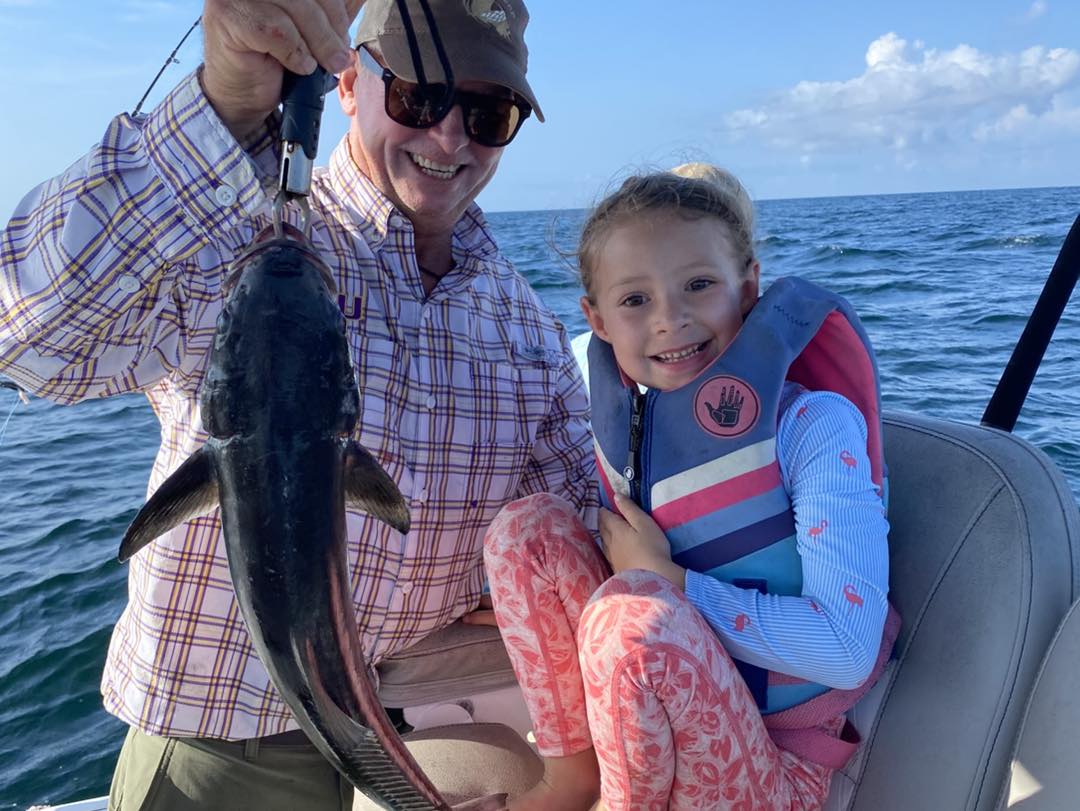 One fisherman with a great catch in Port St. Joe