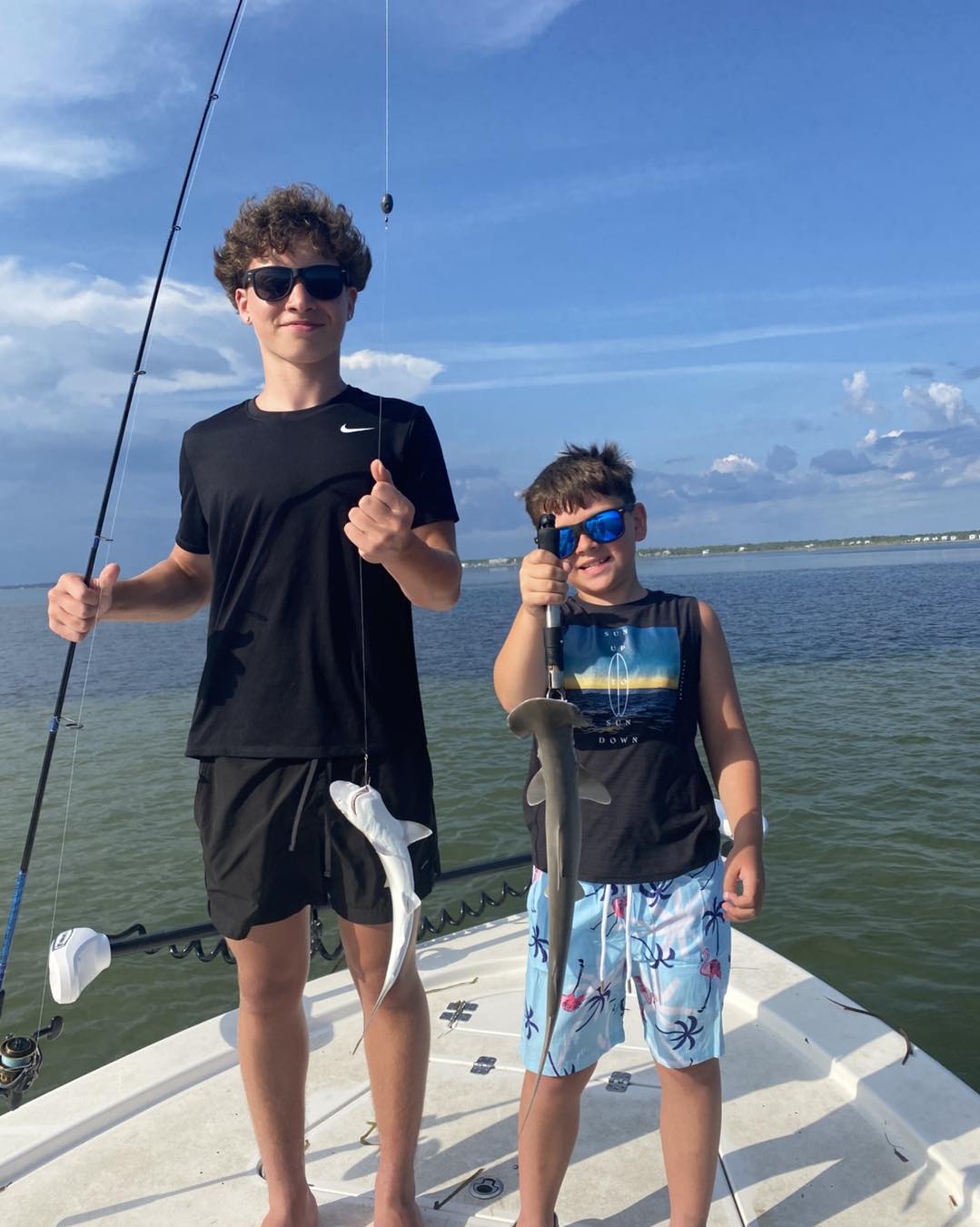 Two people fishing in Port St. Joe