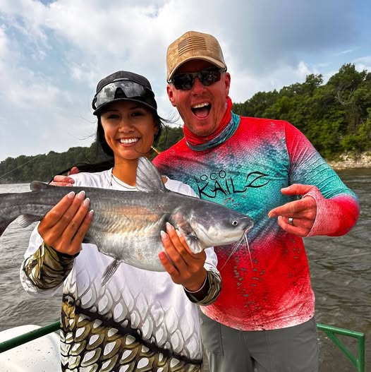 Blue catfish catch from Wagoner OK fishing trip