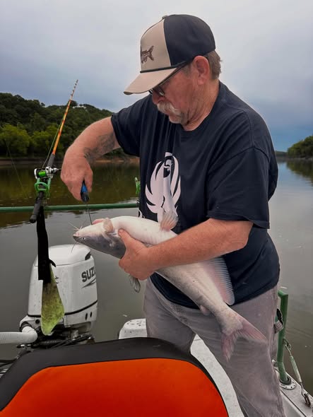 Blue catfish catch from fishing trip in Wagoner OK