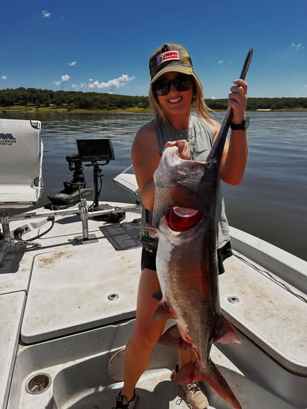 Large fish catch displayed on fishing boat in Wagoner OK