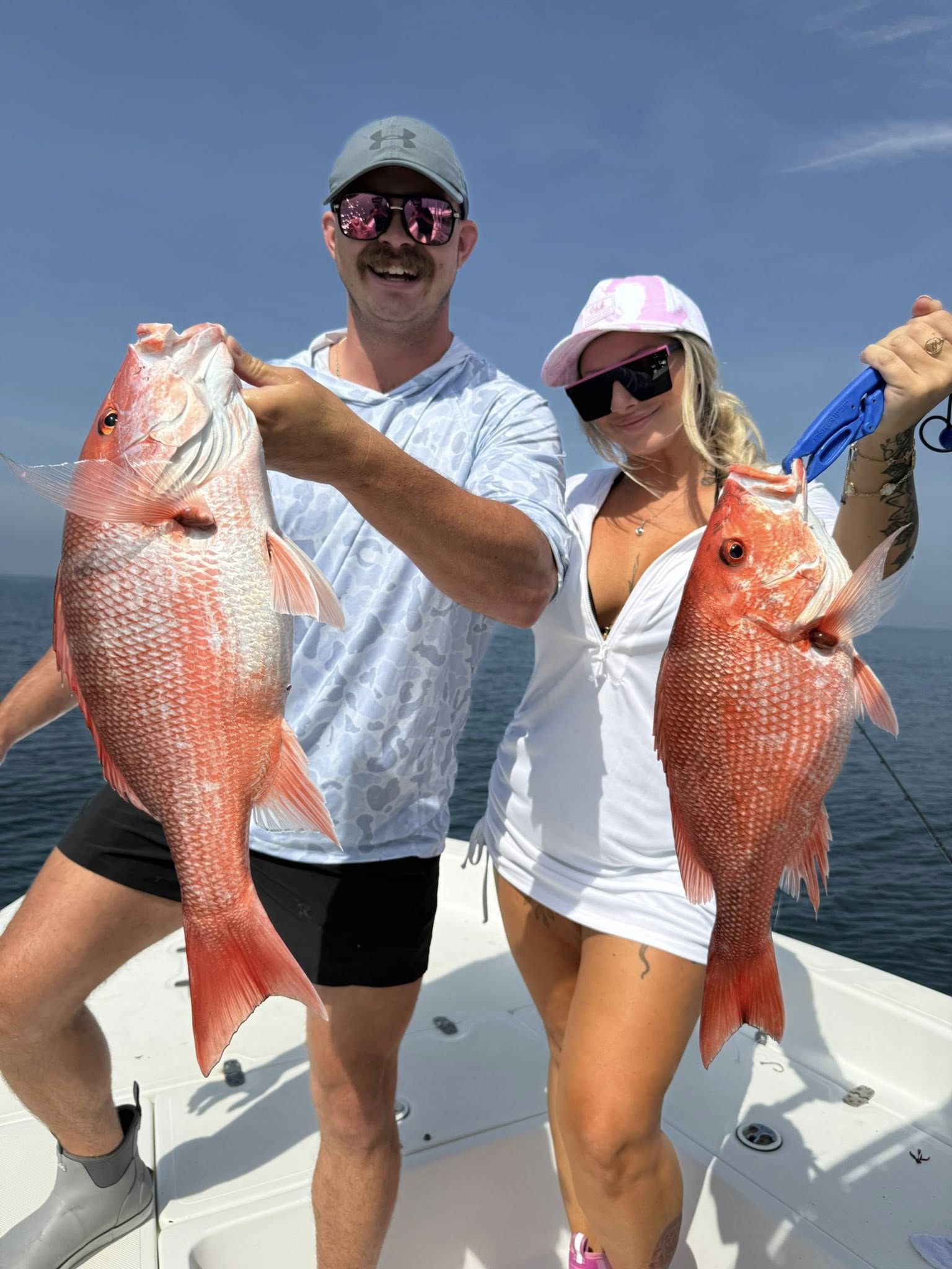 Two red snapper caught during fishing trip in Jacksonville FL