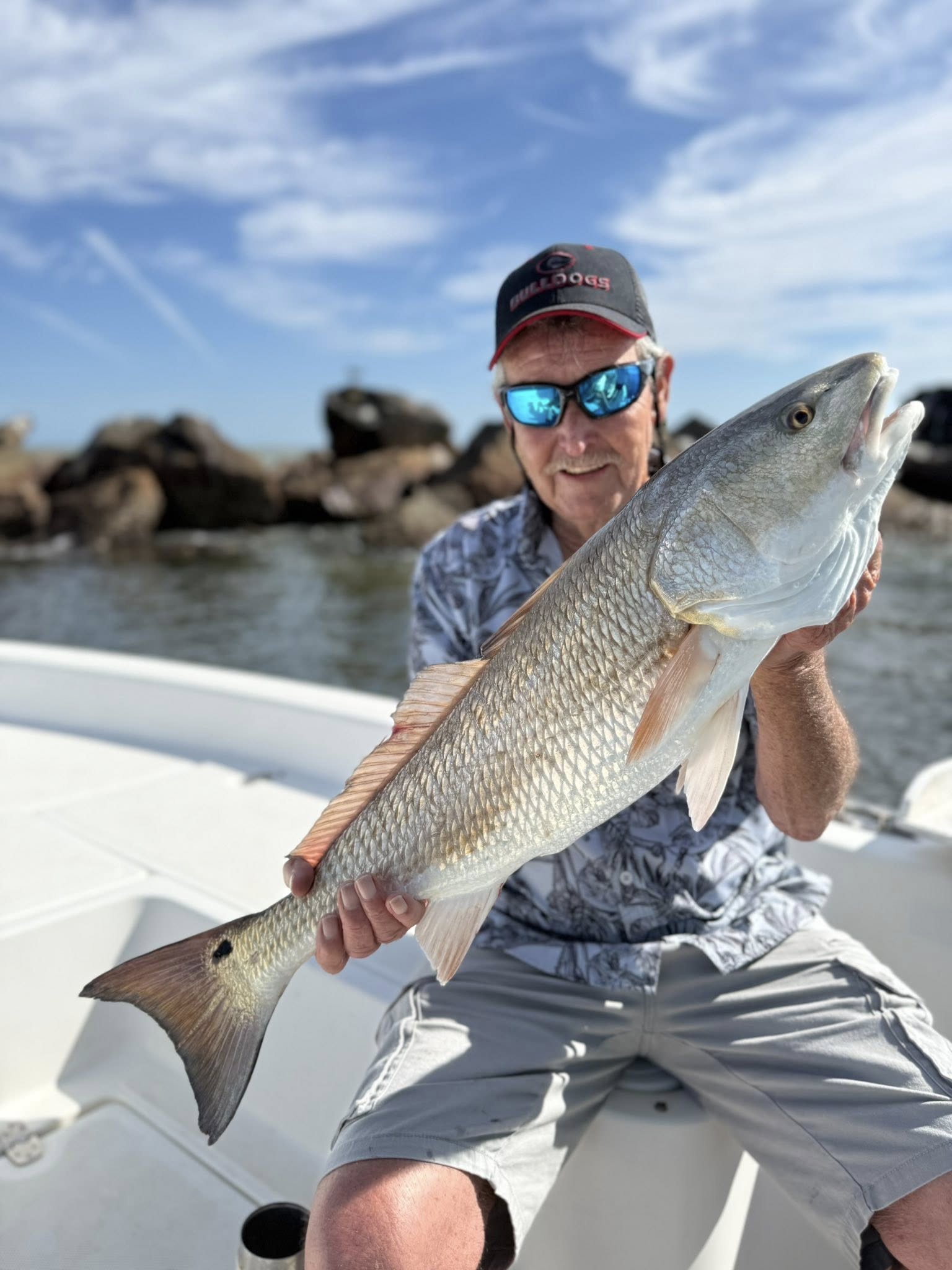 Redfish caught during fishing trip in Jacksonville FL