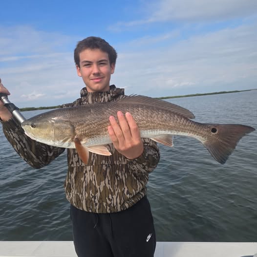 Redfish caught fishing in New Smyrna Beach FL