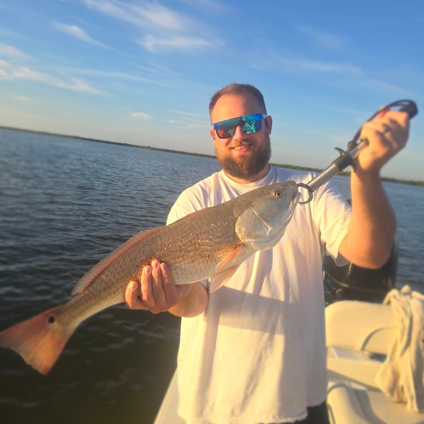 Redfish caught while fishing in New Smyrna Beach FL on boat