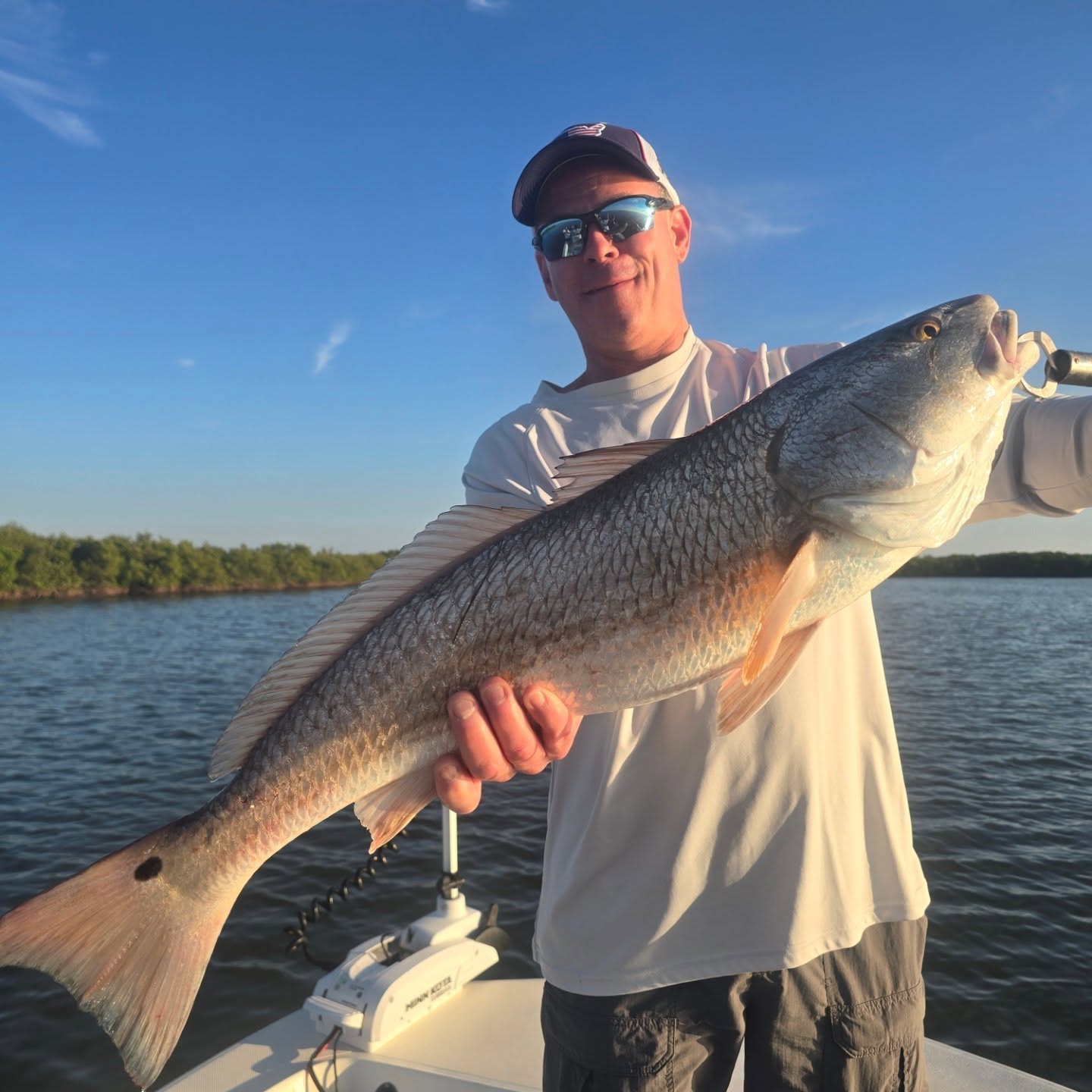 Redfish caught while fishing in New Smyrna Beach FL