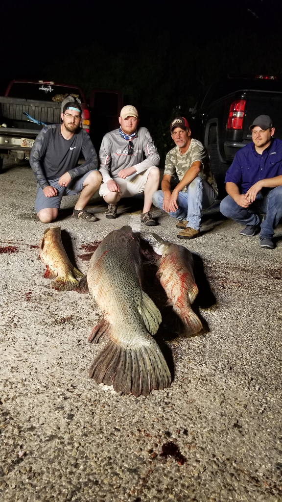 A group of 4 people fishing in Calliham