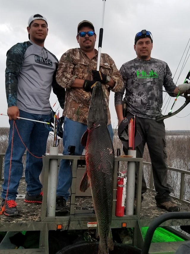 3 people with a 43-inch fish catch in TX