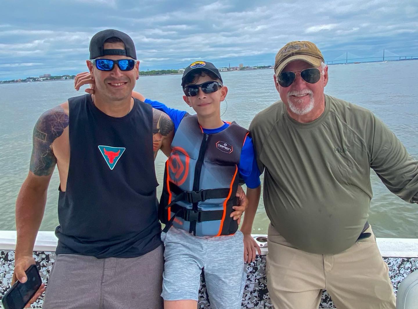 Three anglers fishing in South Carolina