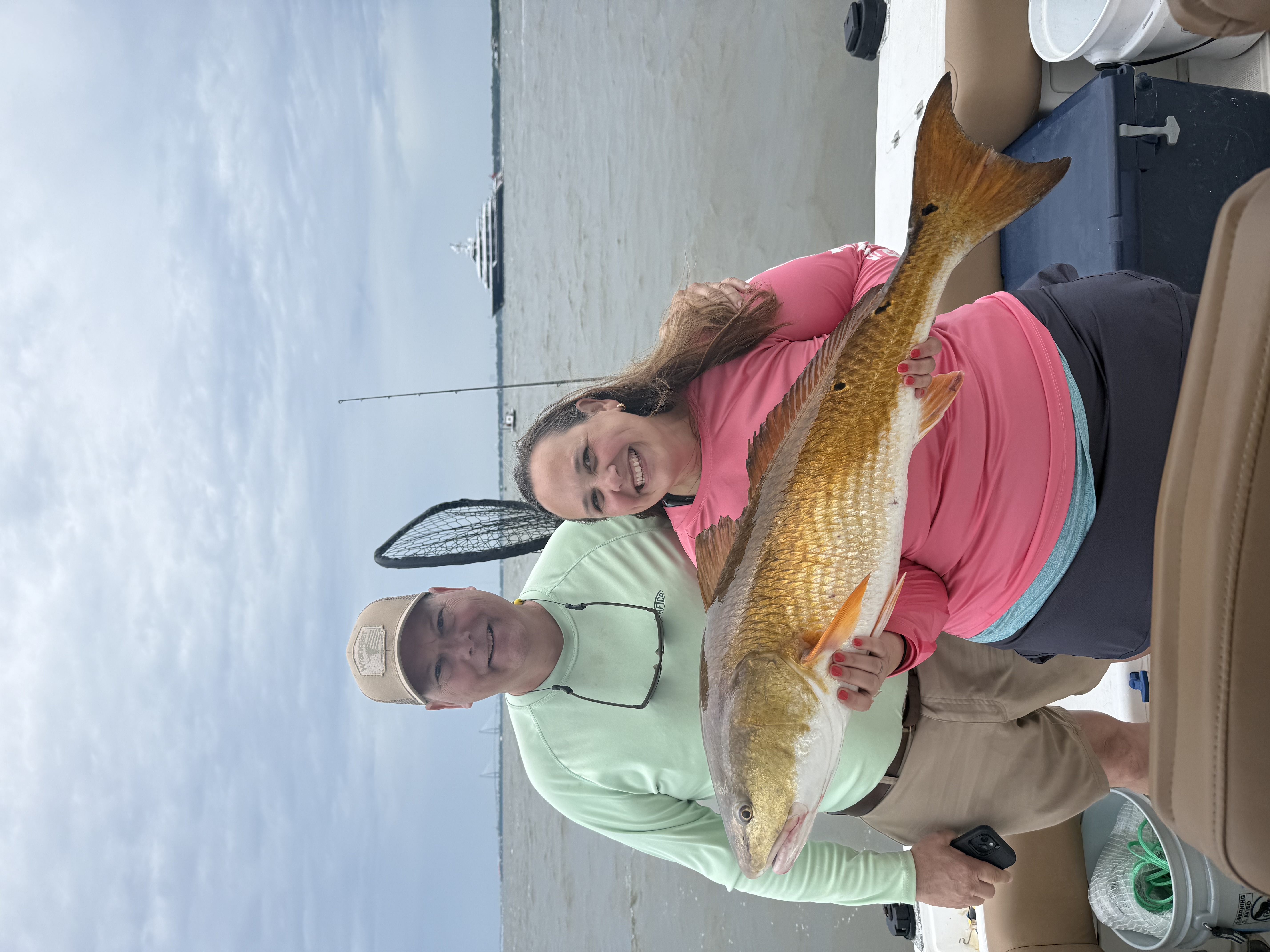 Charleston 24ft bay boat fishing trip targeting snapper, grouper, and cobia near offshore wrecks