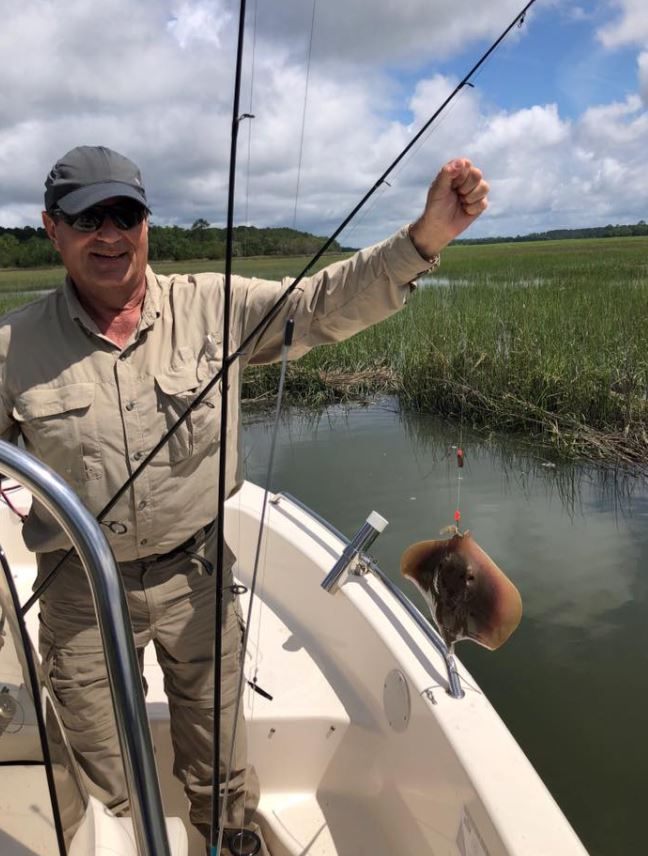 Angler with a fish in Beaufort
