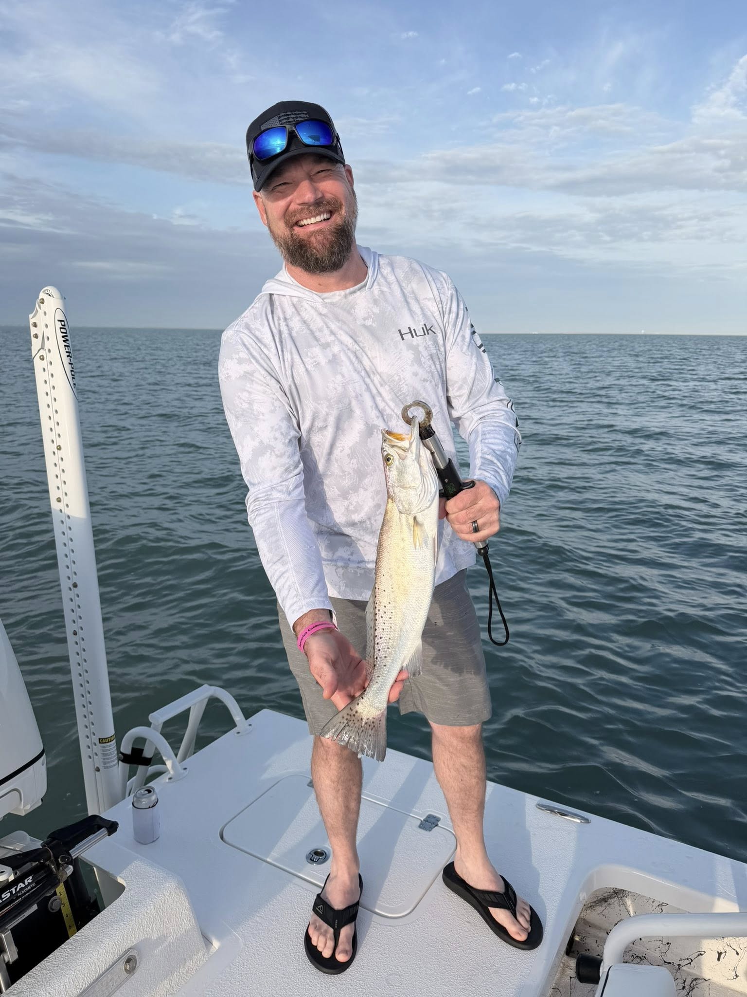 Speckled trout catch on fishing boat at South Padre Island TX