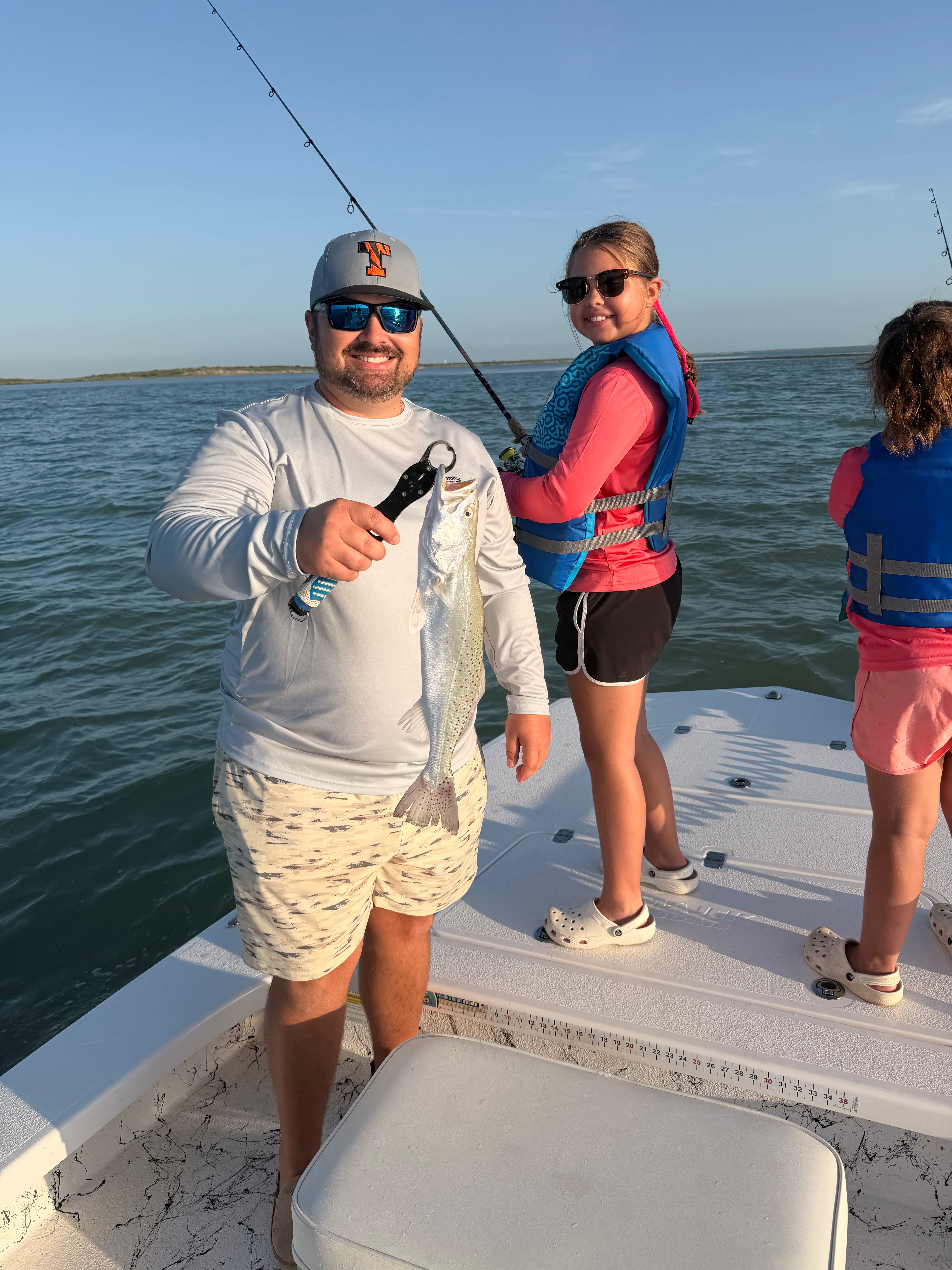 Speckled trout caught during fishing trip on boat at South Padre Island TX