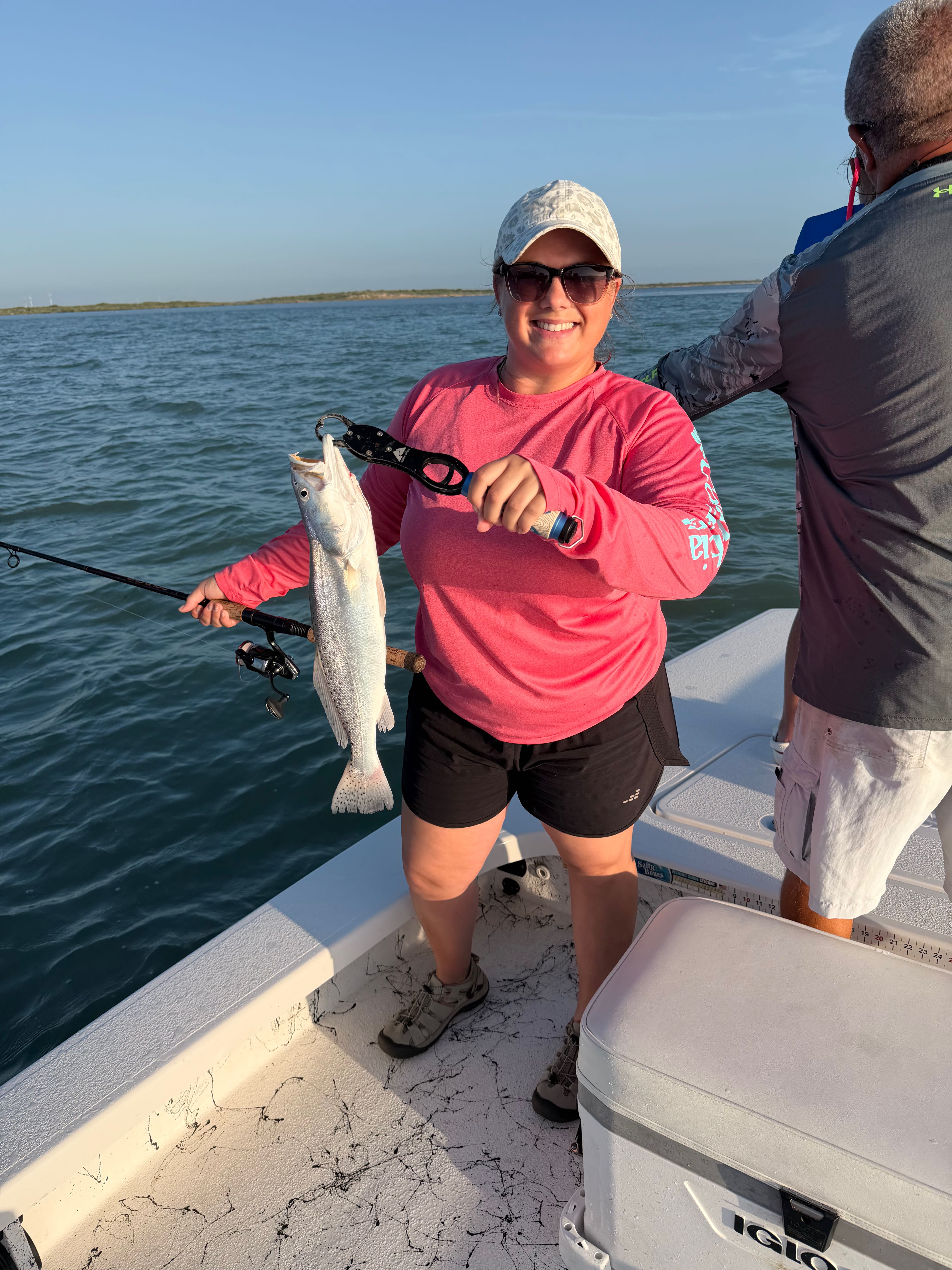Speckled trout catch on fishing boat at South Padre Island TX