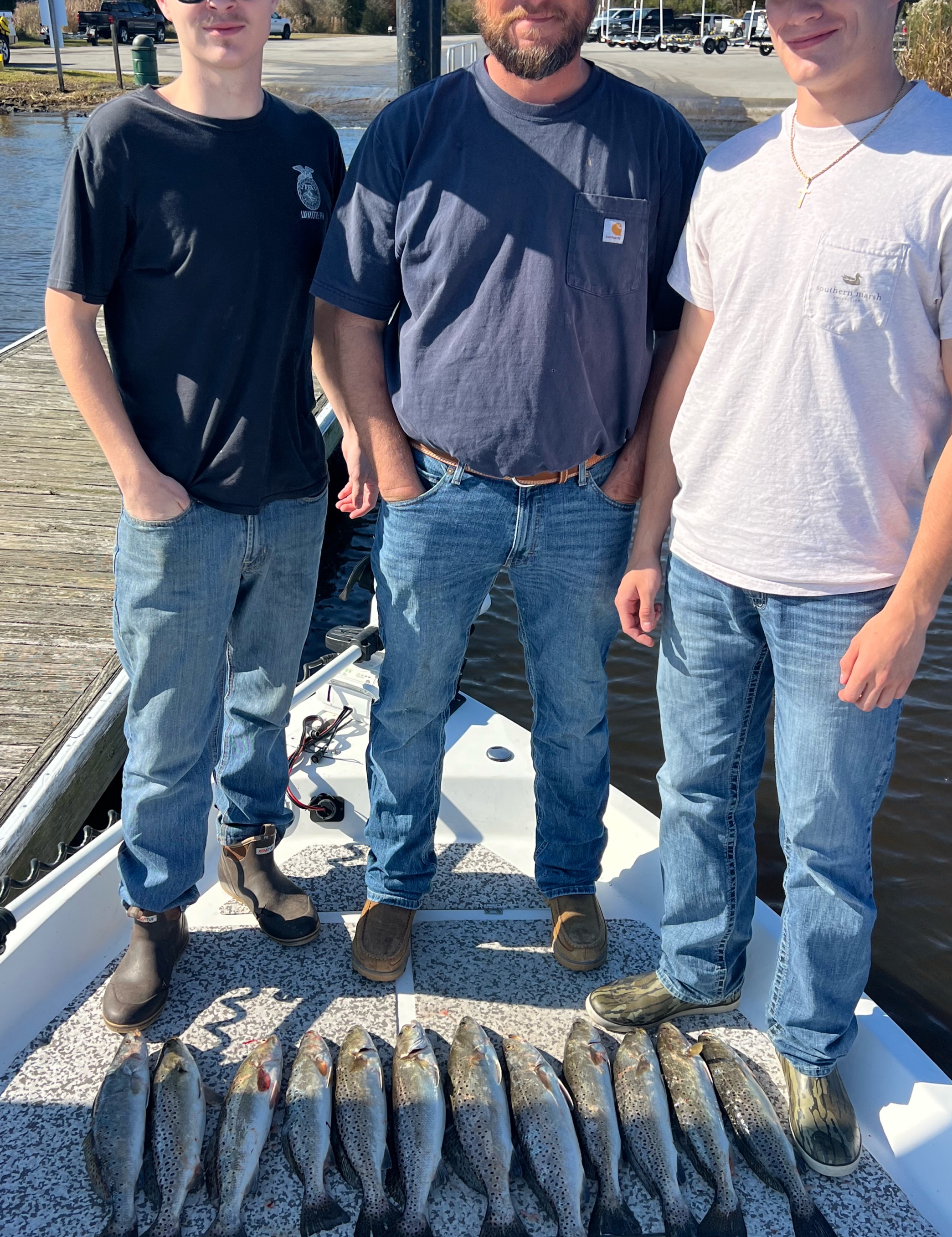 7 sea trout and spotted weakfish caught while fishing in NC