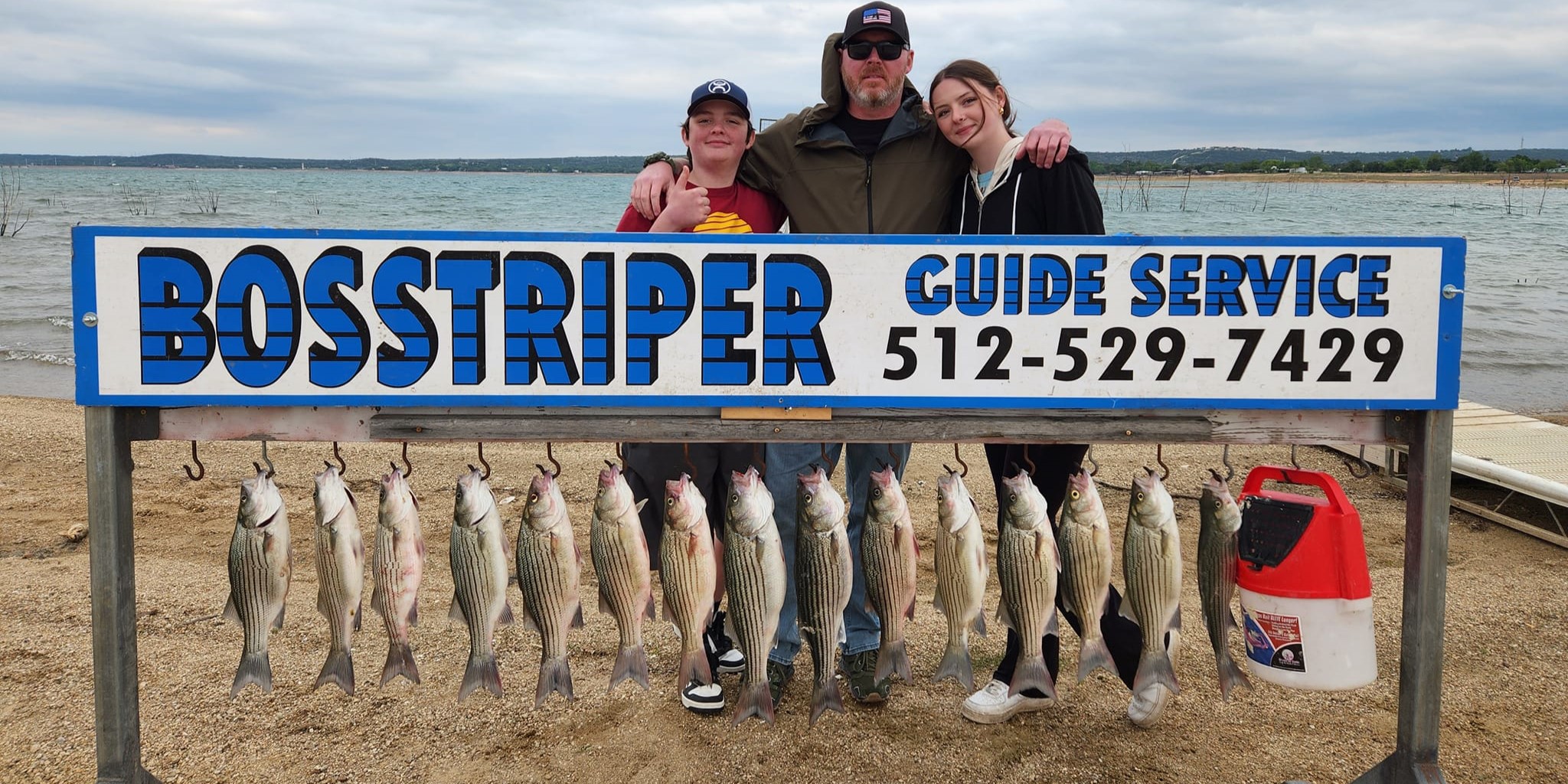7 striped bass caught at Buchanan Dam