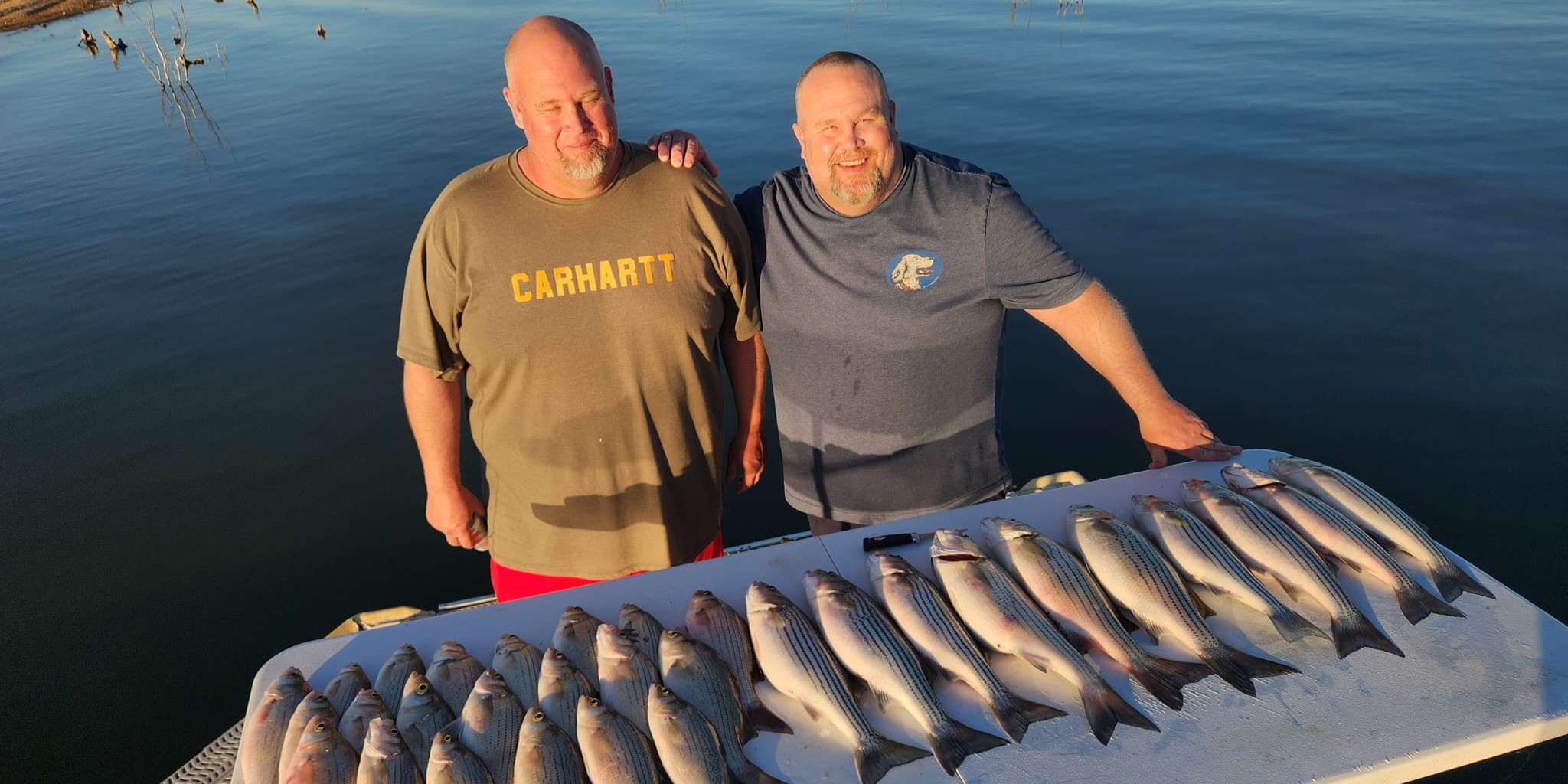 Two people fishing in TX