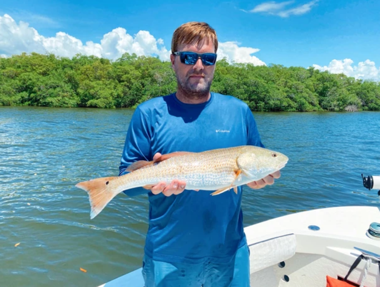 A single angler fishing in Florida