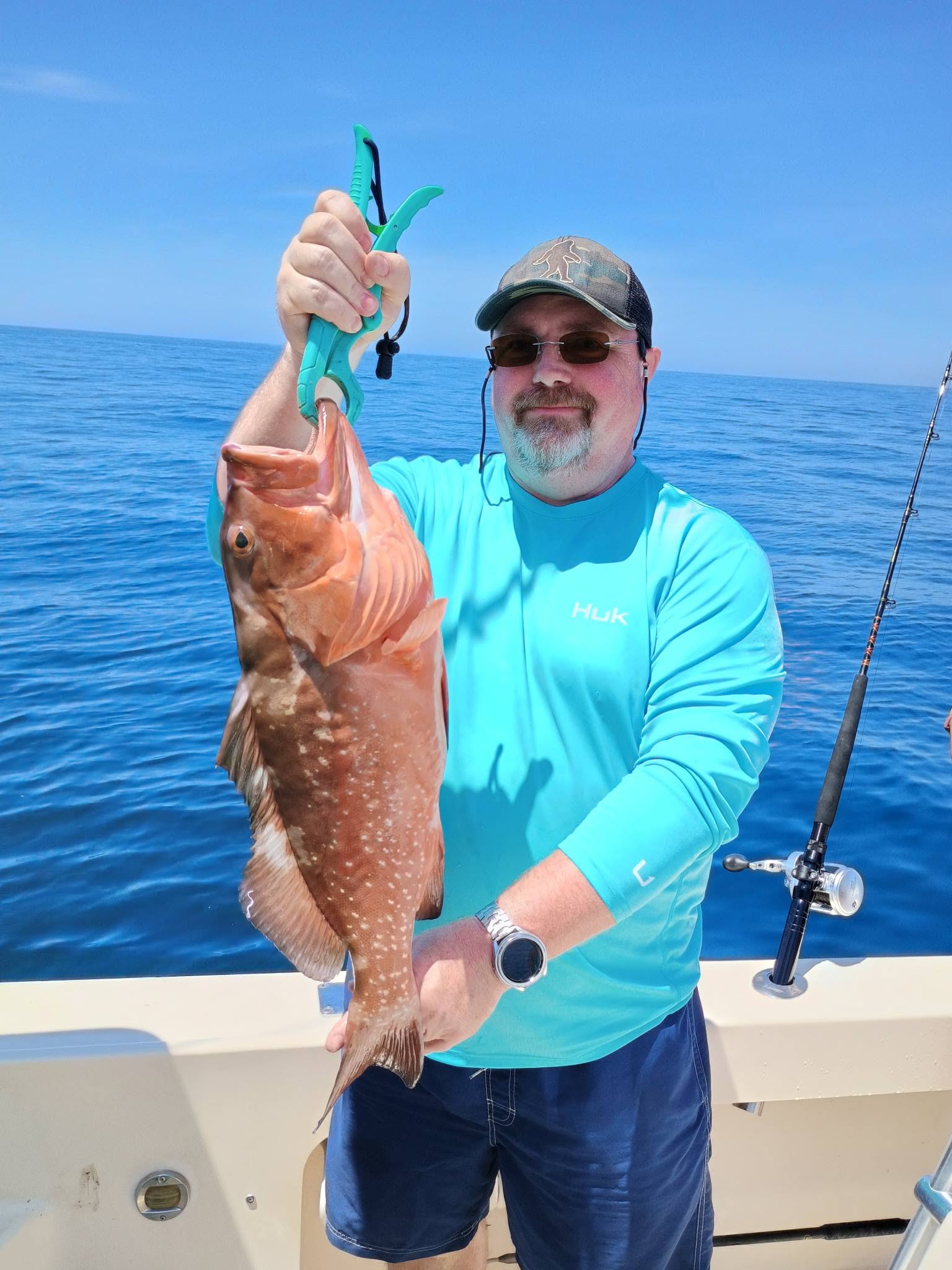 Red grouper caught while fishing in Panama City FL waters