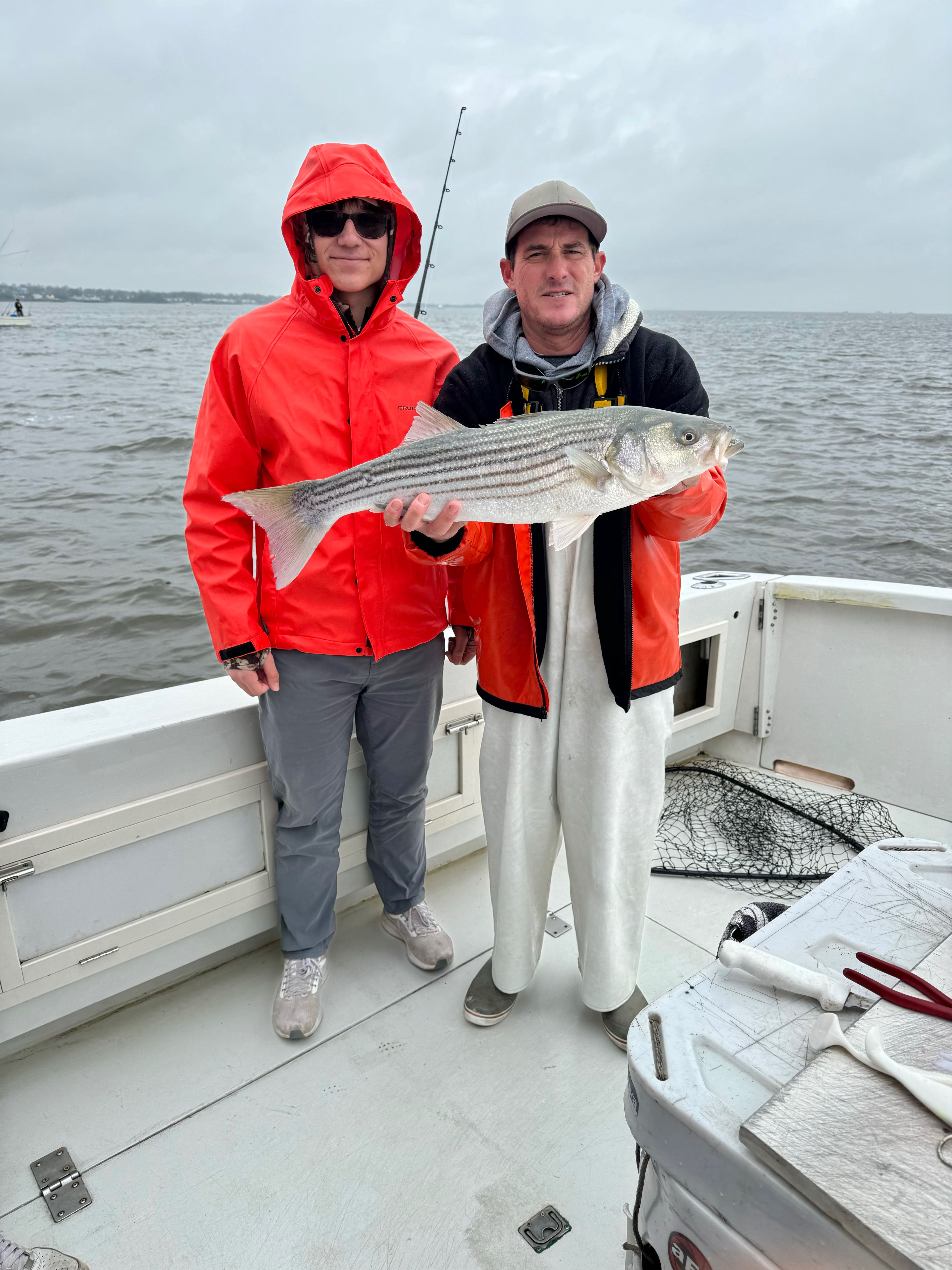 Striped bass caught while fishing in NJ