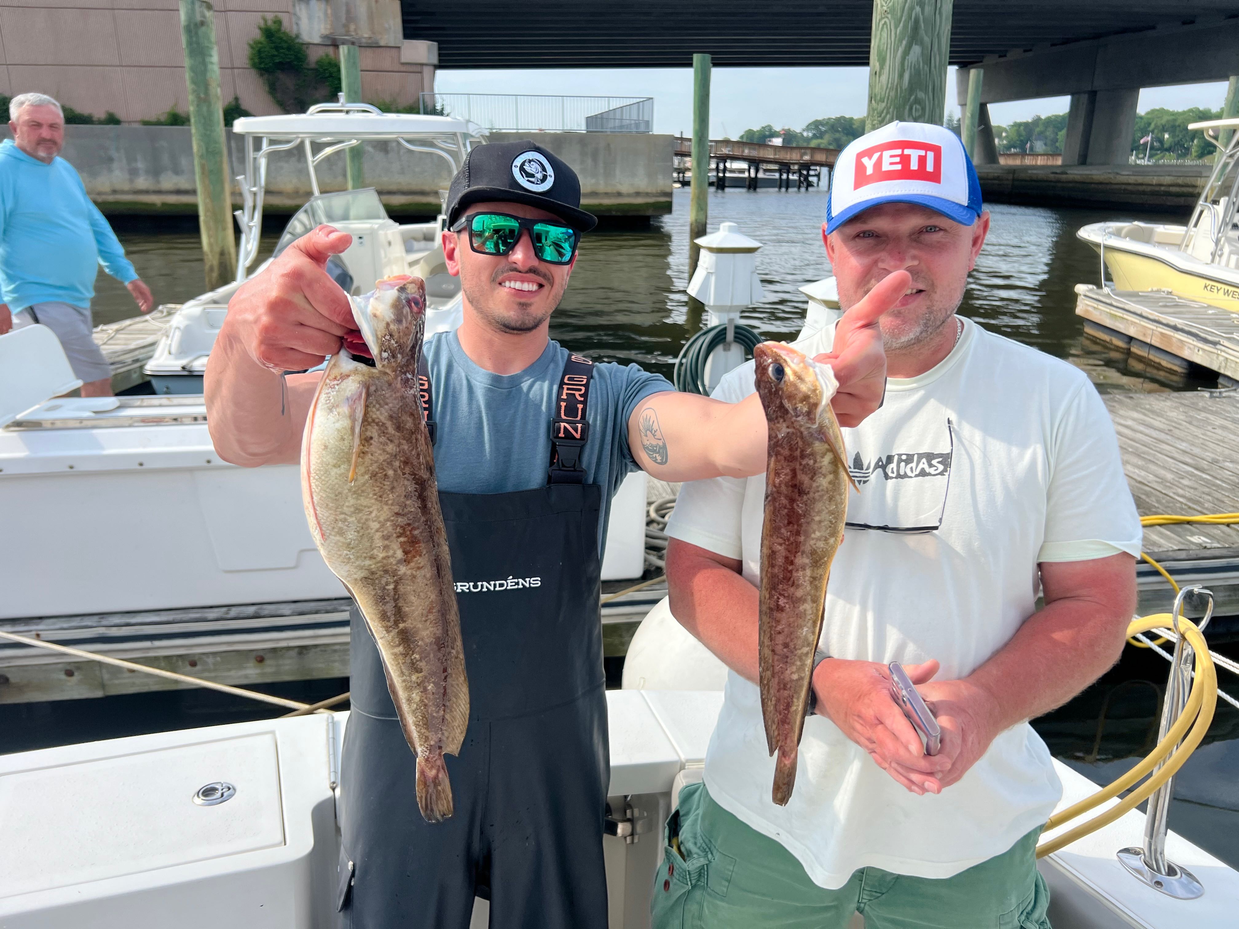 3 people fishing for 2 big fish in NJ