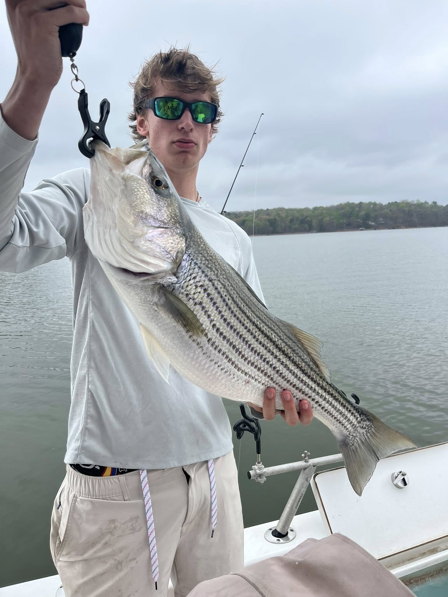 Striped bass caught while fishing in Cumming GA