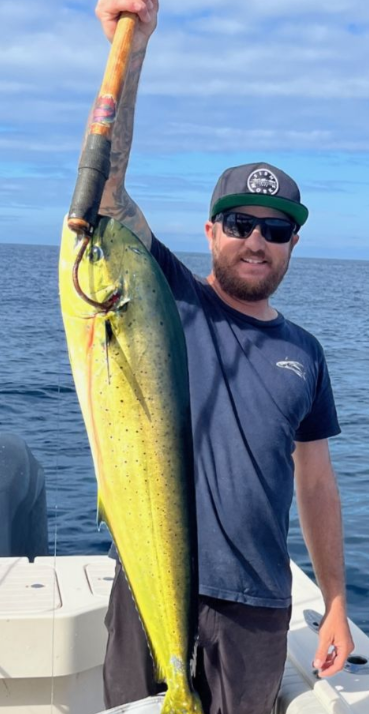Angler with a 26-inch fish at San Diego beach