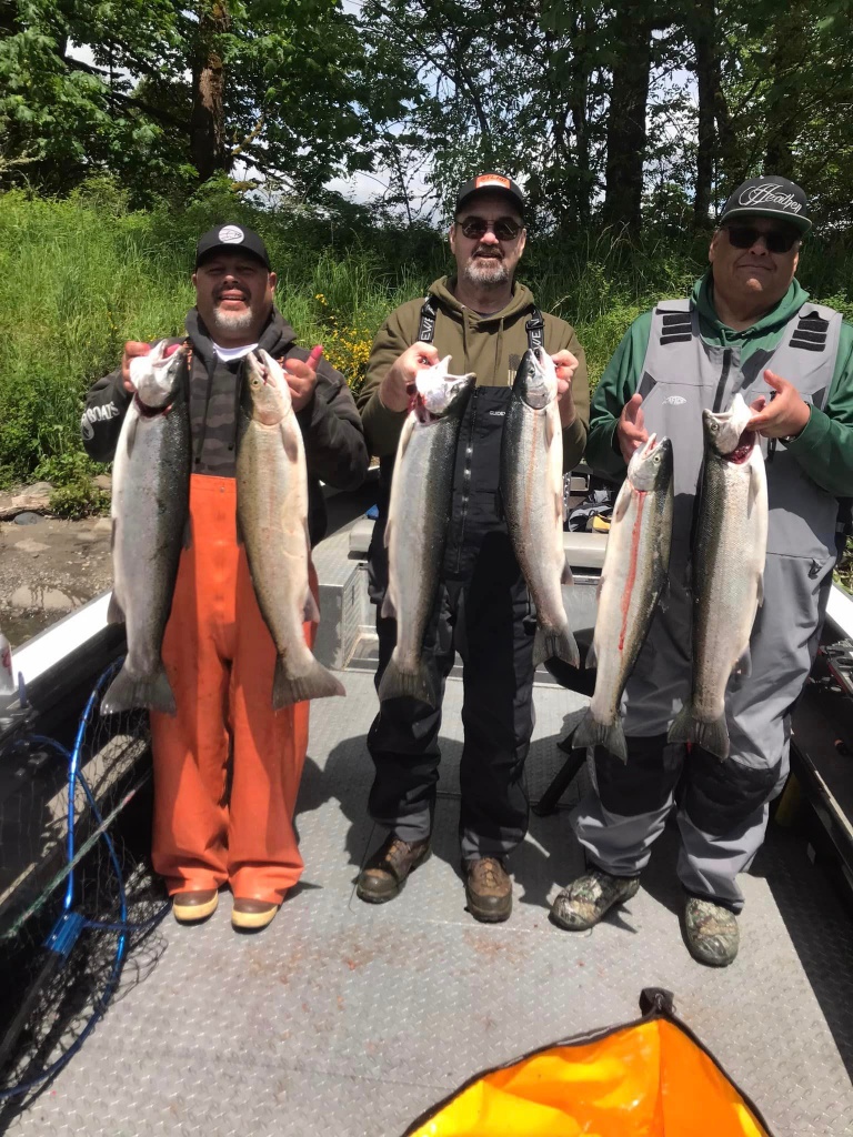 Six rainbow trout and coho salmon caught in WA
