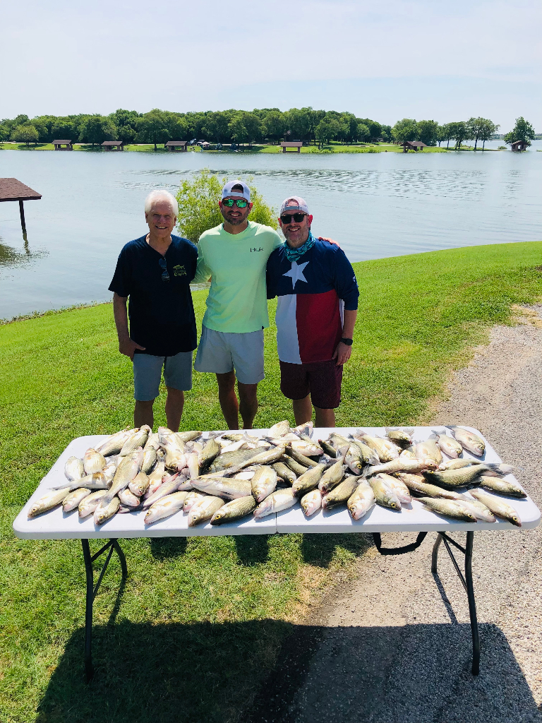 Three anglers fishing in TX
