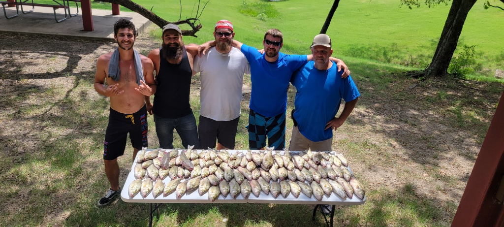 5 people fishing in Frisco