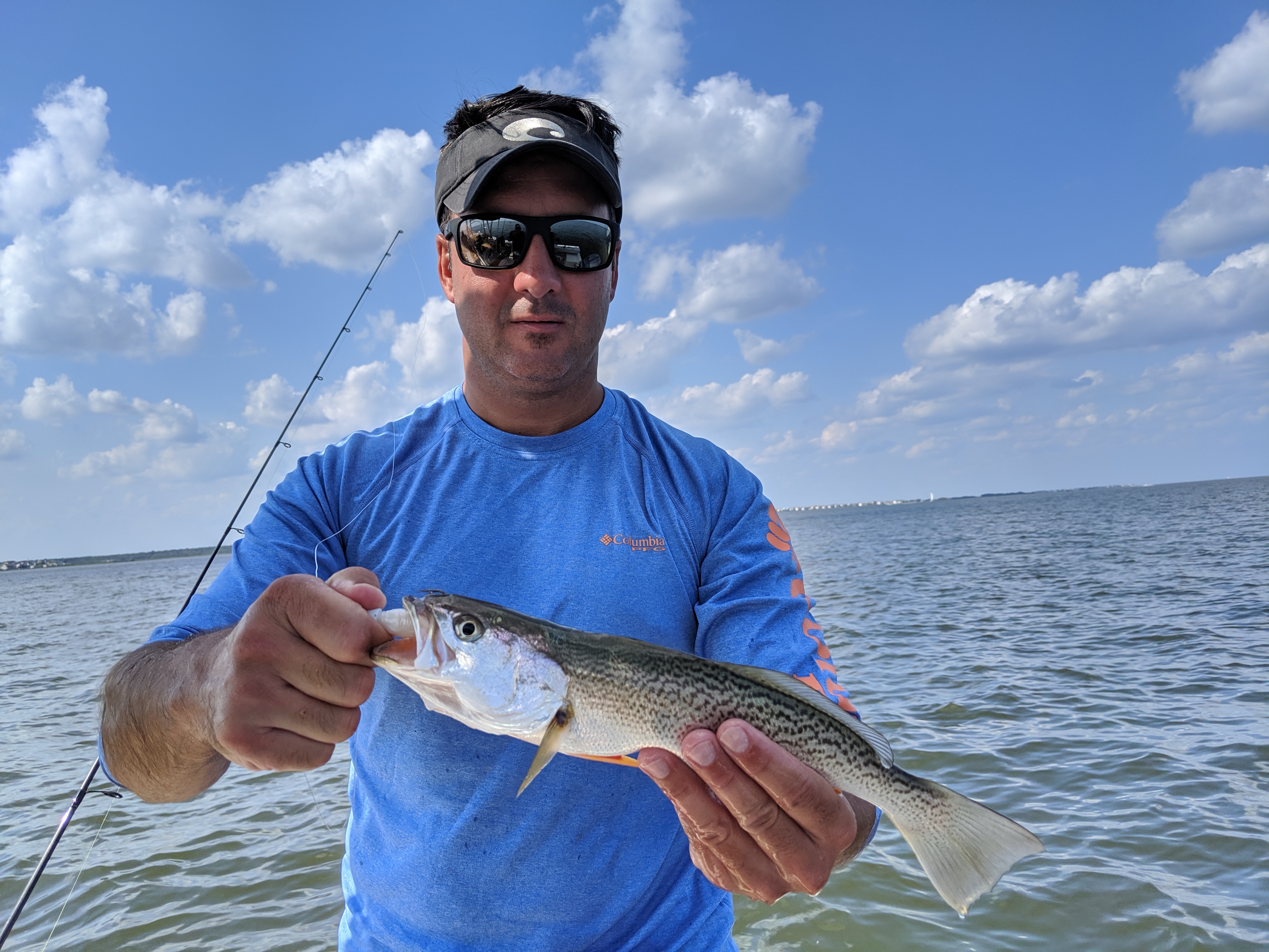 Angler with a large, 21-inch catch in Brick Township