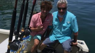 Two people enjoying fishing in West Palm Beach