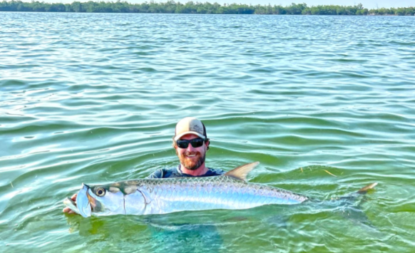 Angler fishing on the beach at Big Pine Key