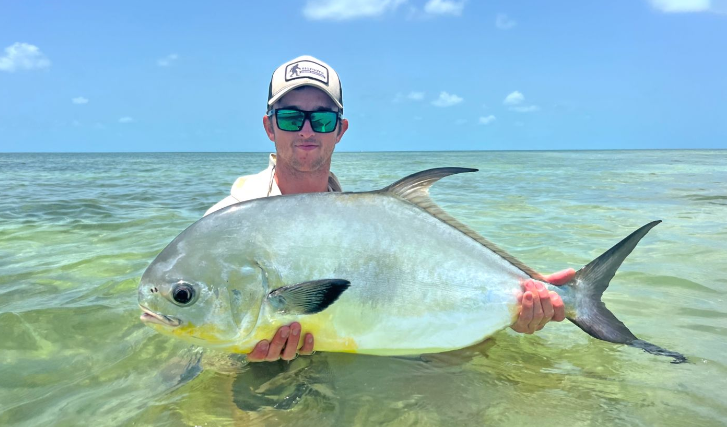 Permit fish caught on fishing trip at Big Pine Key