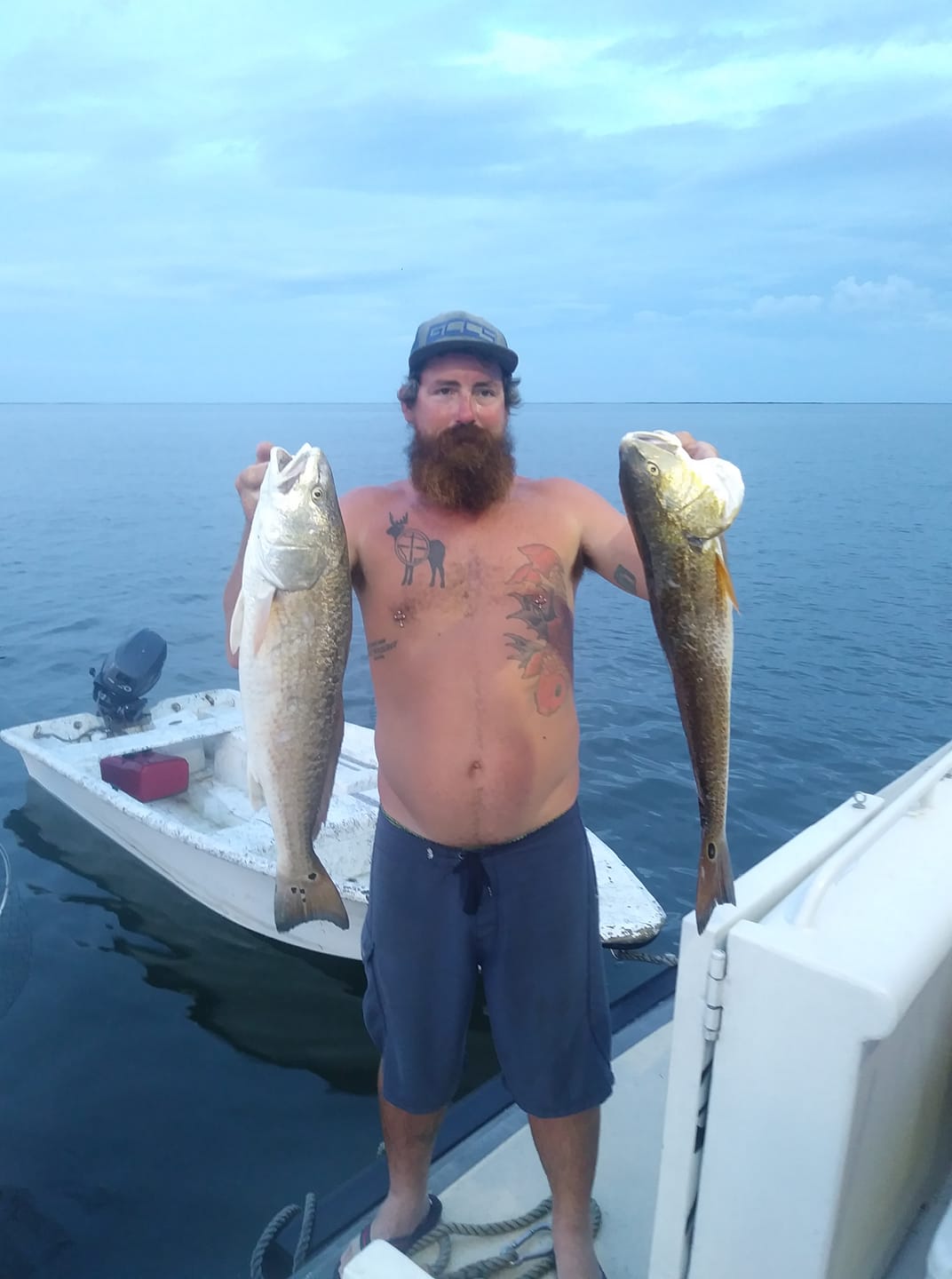 Two redfish, fishing at Corpus Christi