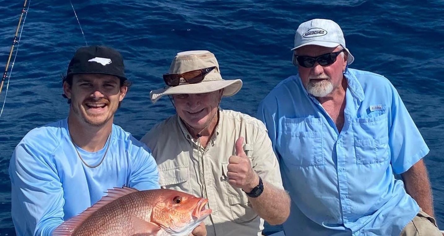 3 people fishing in NC