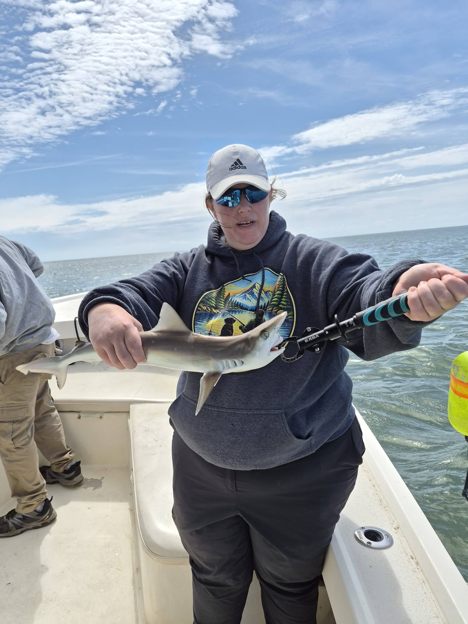 Atlantic Sharpnose Shark caught while fishing at Edisto Beach SC