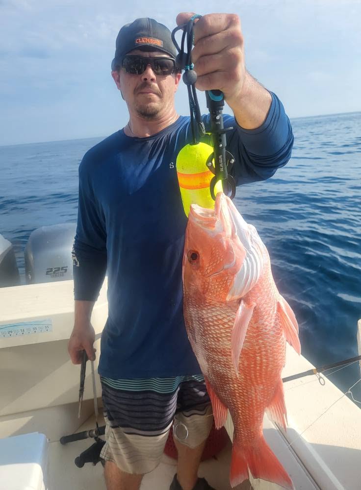 Red snapper catch from fishing trip at Edisto Beach SC