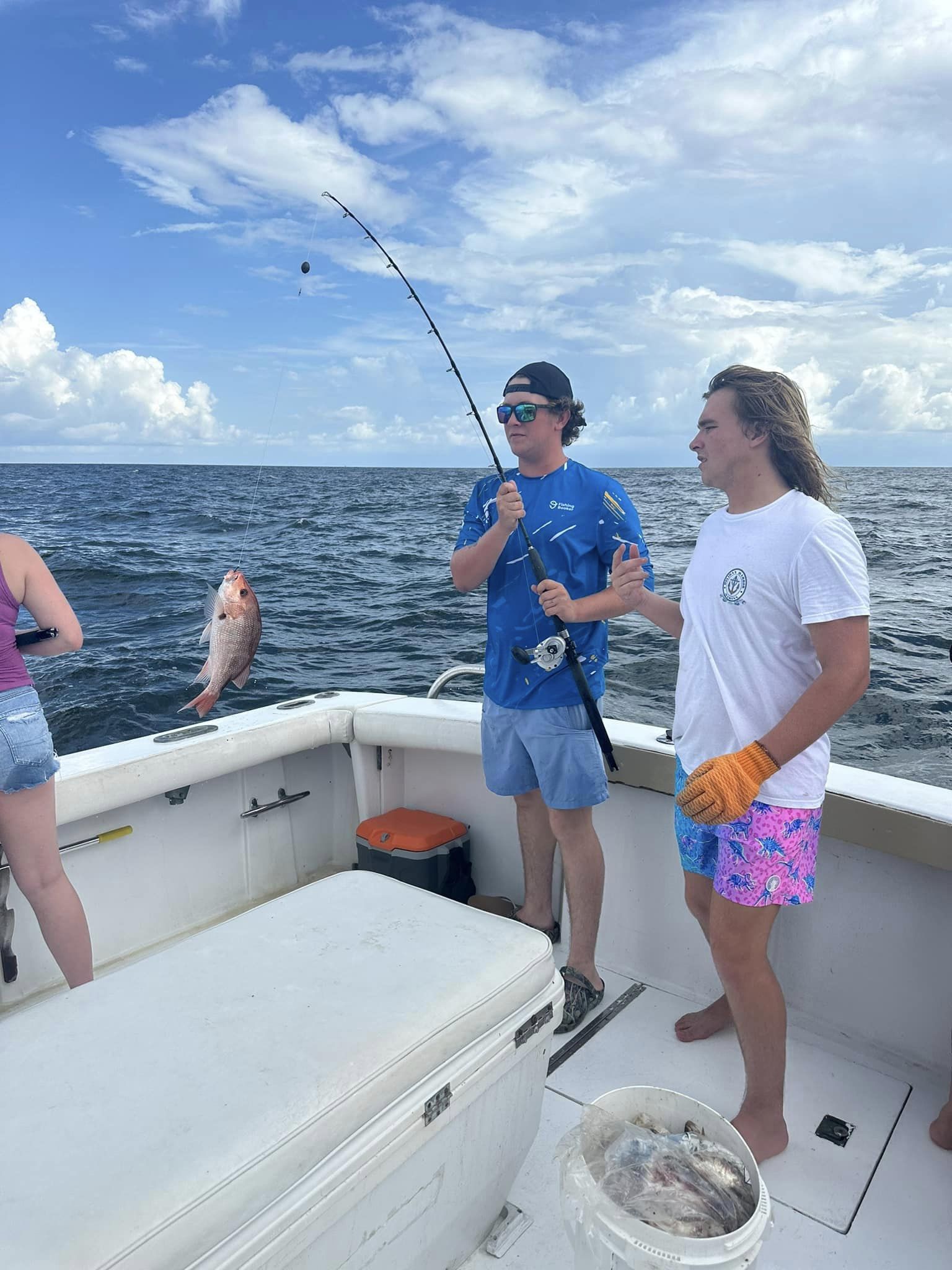 Two people fishing in Alabama
