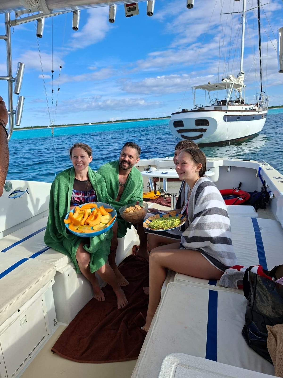 Three people fishing in Quintana Roo