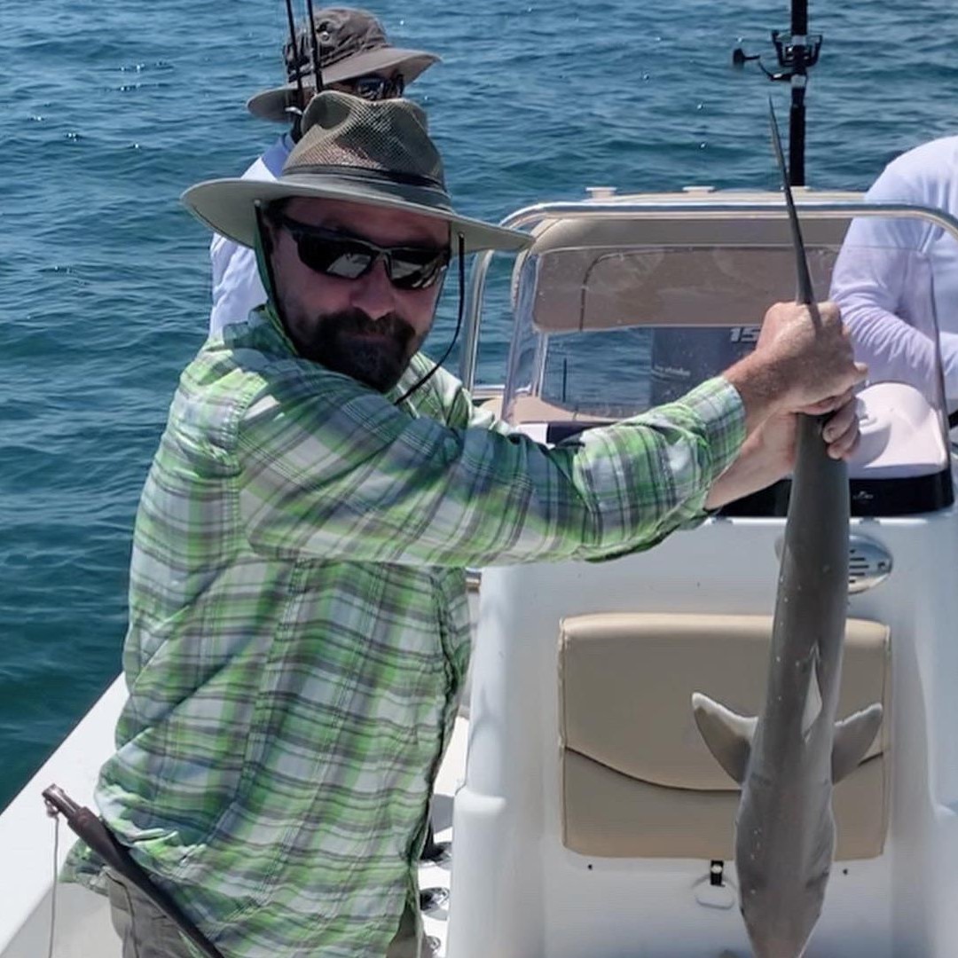 Atlantic Sharpnose Shark, 13 inches long, caught in Galveston