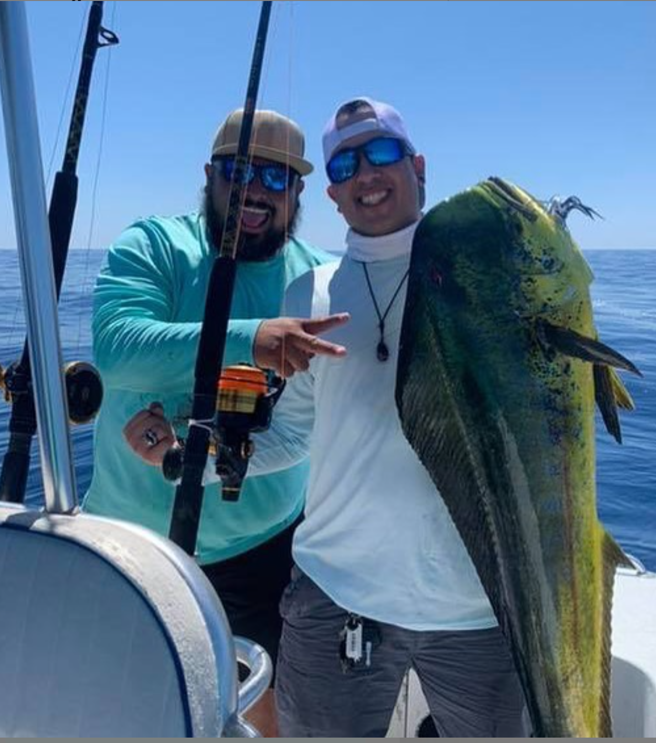 Two anglers holding a 33-inch fish in TX