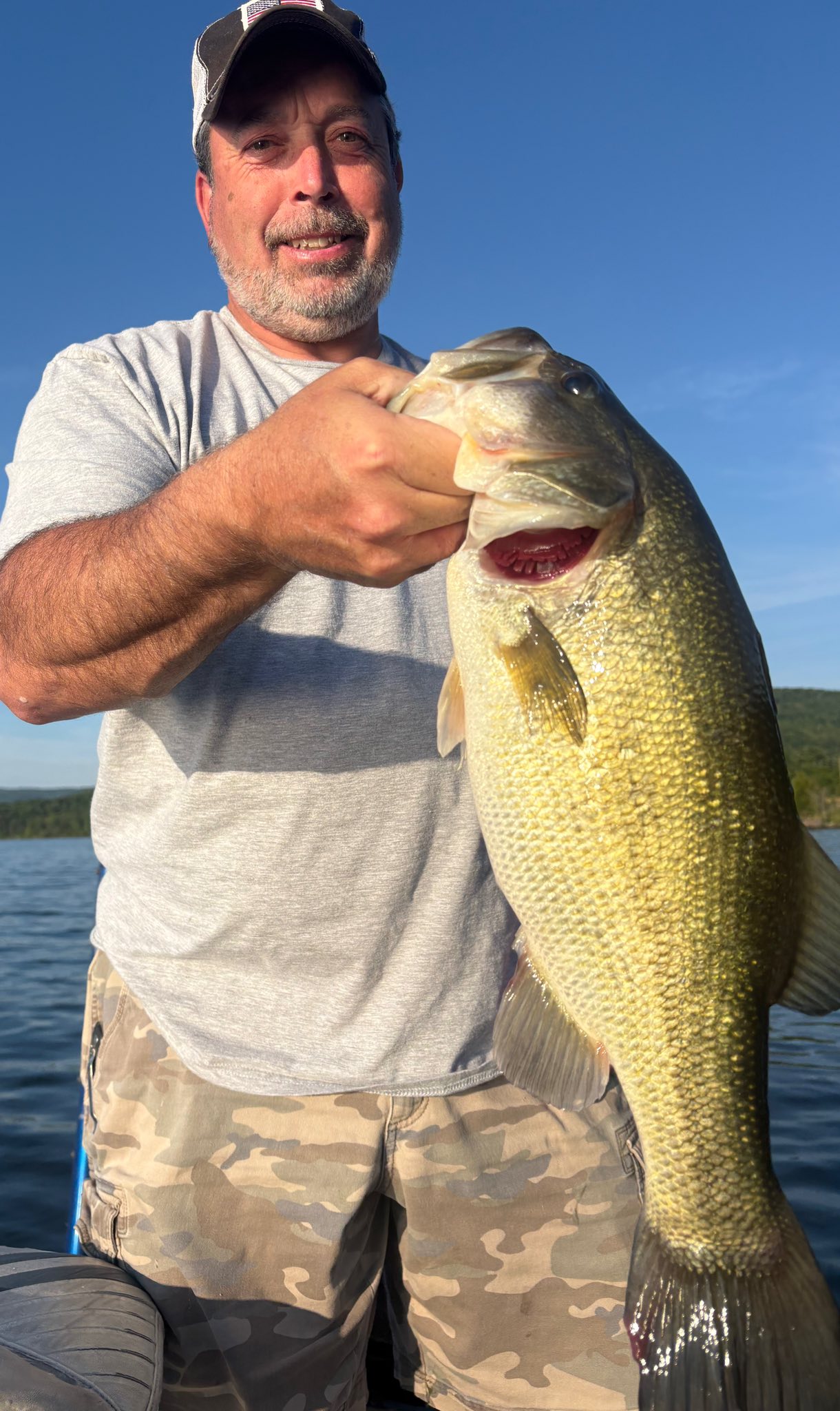 Large bass caught while fishing in Chattanooga TN