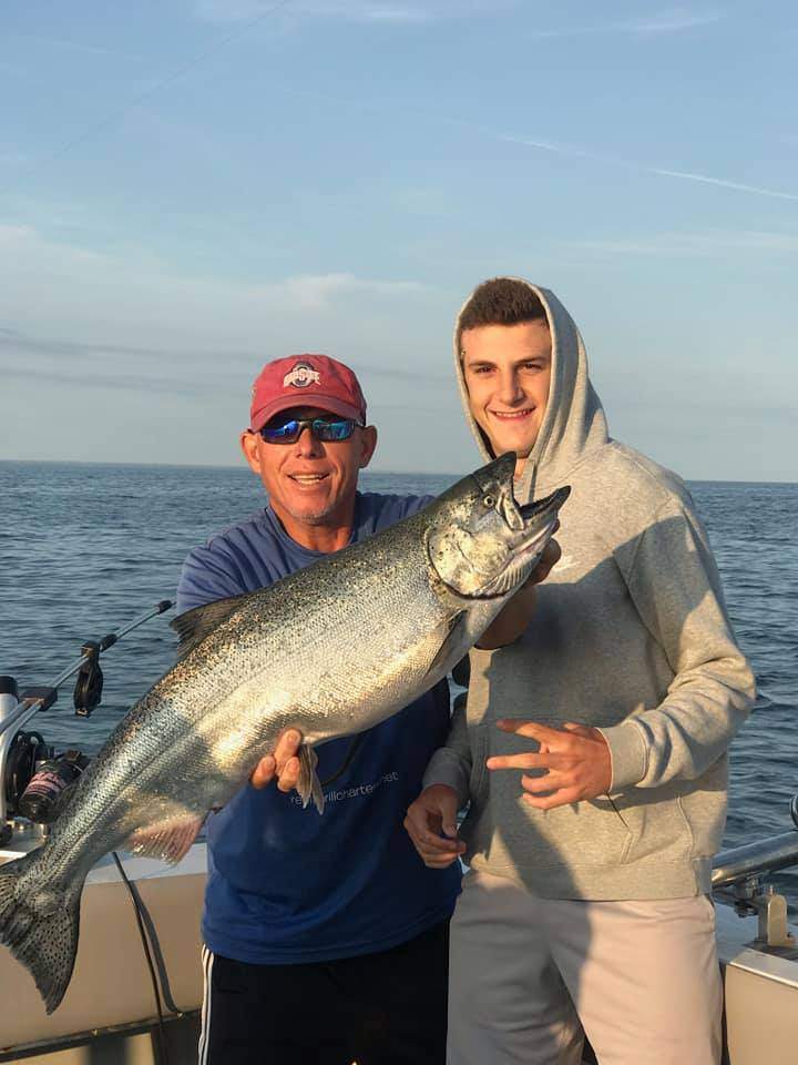 Chinook salmon caught in Lorain